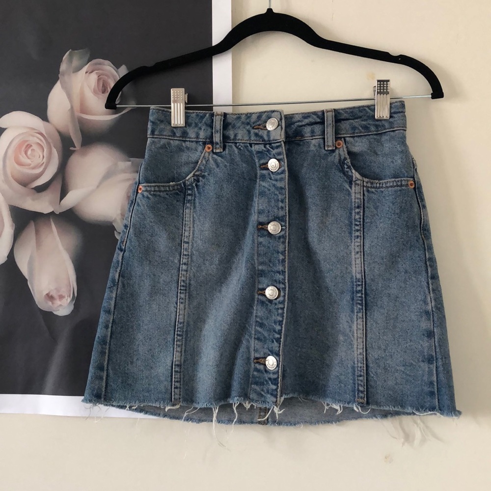 TOPSHOP denim mini skirt